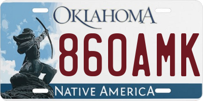 OK license plate 860AMK