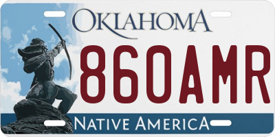 OK license plate 860AMR