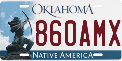 OK license plate 860AMX