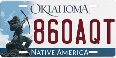 OK license plate 860AQT