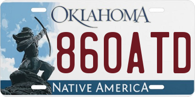 OK license plate 860ATD