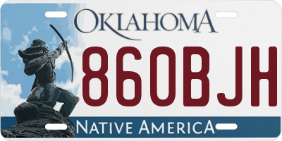 OK license plate 860BJH