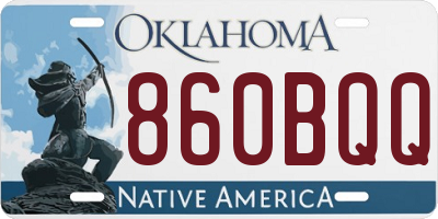 OK license plate 860BQQ