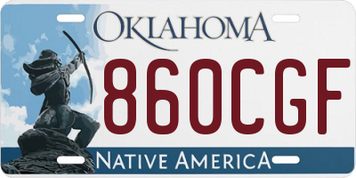 OK license plate 860CGF