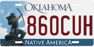OK license plate 860CUH