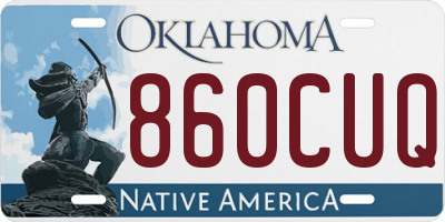 OK license plate 860CUQ