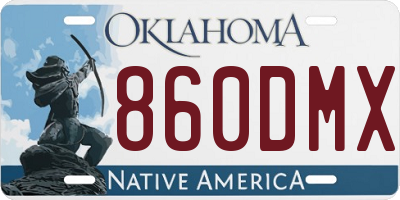 OK license plate 860DMX