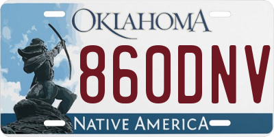 OK license plate 860DNV