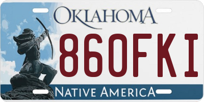 OK license plate 860FKI