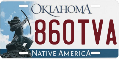 OK license plate 860TVA