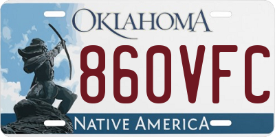 OK license plate 860VFC