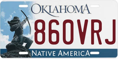 OK license plate 860VRJ