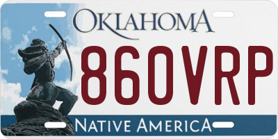 OK license plate 860VRP