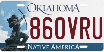 OK license plate 860VRU