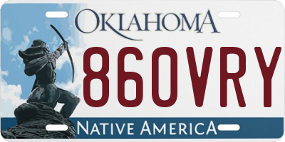 OK license plate 860VRY