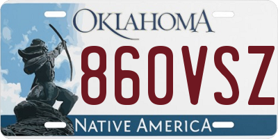 OK license plate 860VSZ