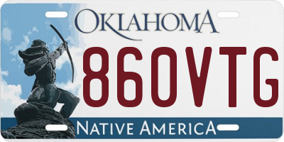 OK license plate 860VTG