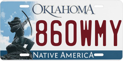 OK license plate 860WMY