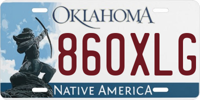 OK license plate 860XLG