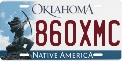 OK license plate 860XMC