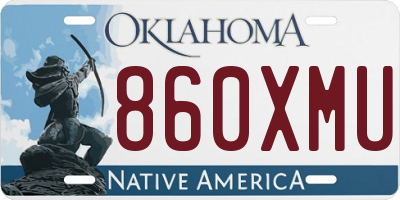OK license plate 860XMU
