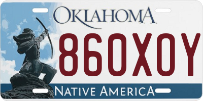 OK license plate 860XOY