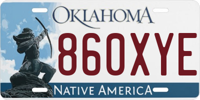 OK license plate 860XYE