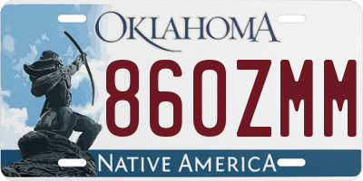 OK license plate 860ZMM
