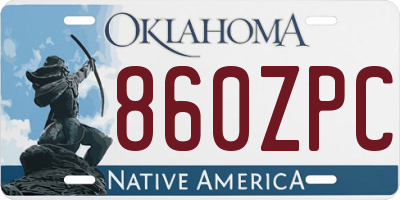 OK license plate 860ZPC