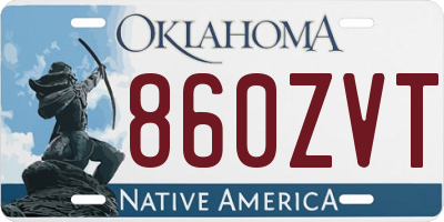 OK license plate 860ZVT
