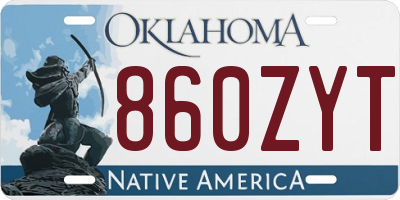 OK license plate 860ZYT