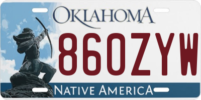 OK license plate 860ZYW