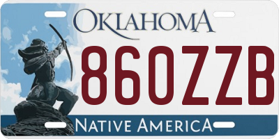 OK license plate 860ZZB