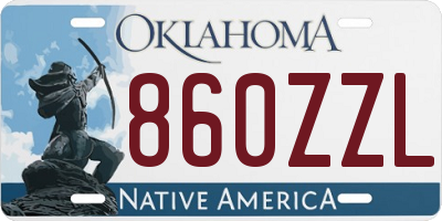 OK license plate 860ZZL