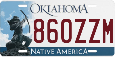 OK license plate 860ZZM