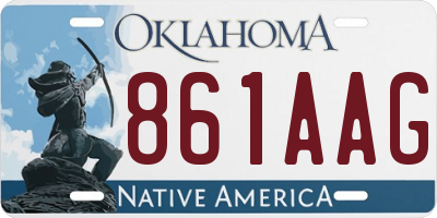 OK license plate 861AAG