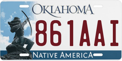 OK license plate 861AAI