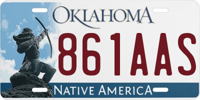 OK license plate 861AAS