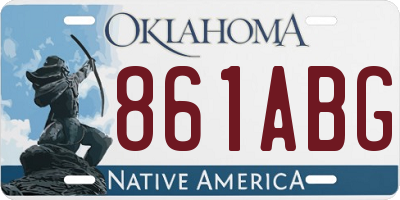 OK license plate 861ABG