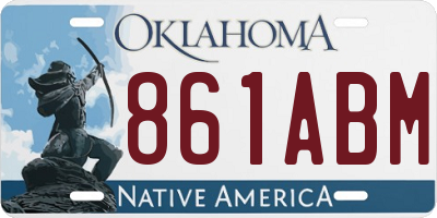 OK license plate 861ABM