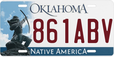 OK license plate 861ABV