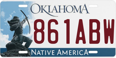OK license plate 861ABW