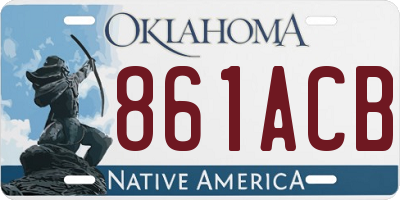 OK license plate 861ACB