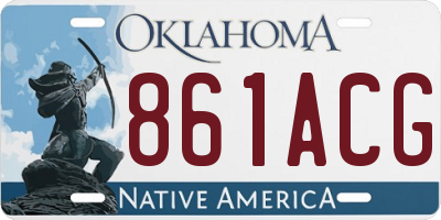 OK license plate 861ACG