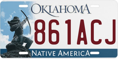 OK license plate 861ACJ
