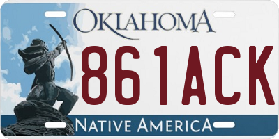OK license plate 861ACK