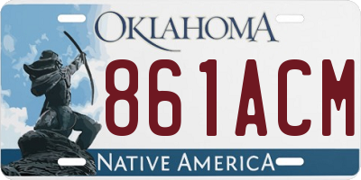 OK license plate 861ACM