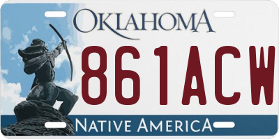 OK license plate 861ACW