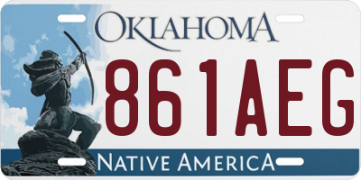 OK license plate 861AEG