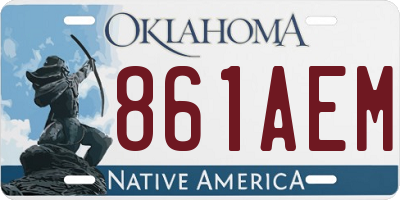 OK license plate 861AEM